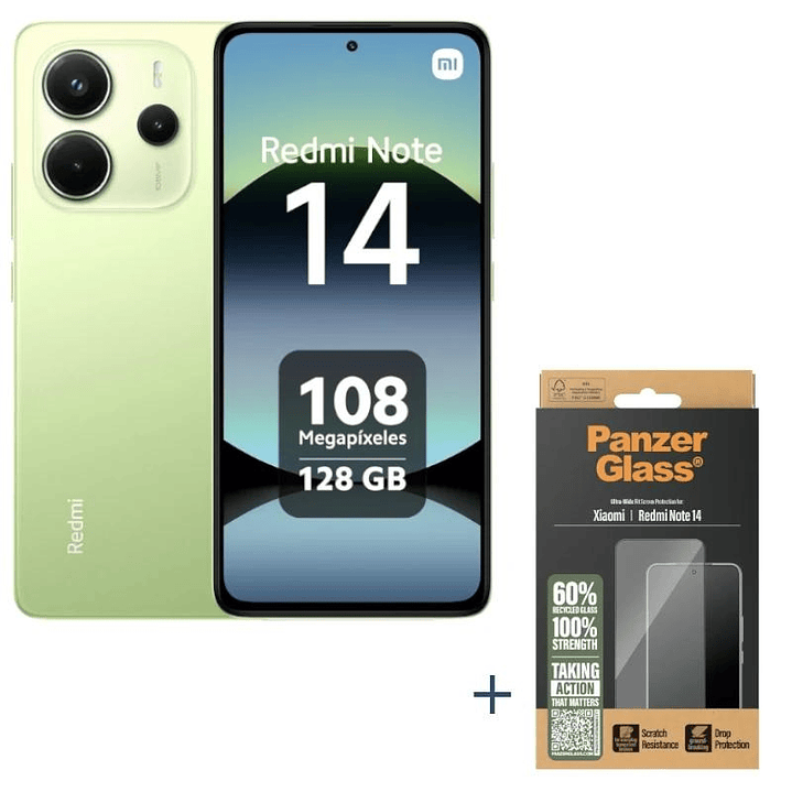 XIAOMI Redmi Note 14 128GB 6GB Green+Prot PanzerGl 1