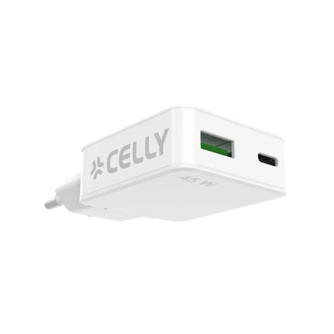 Celly Cargador  1 Usb-C 1 Usb- A 45w 4