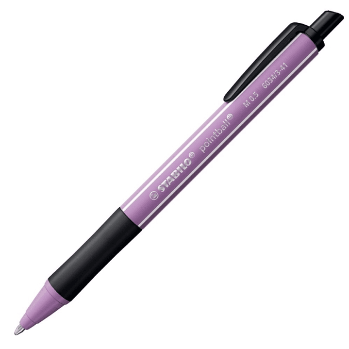 Stabilo Pointball Naturecolors Wildflower Boligrafo Retractil - Trazo 0.5mm - Hecho con 87% Bioplastico - Grip Antideslizante - Recargable - Tinta Azu 1