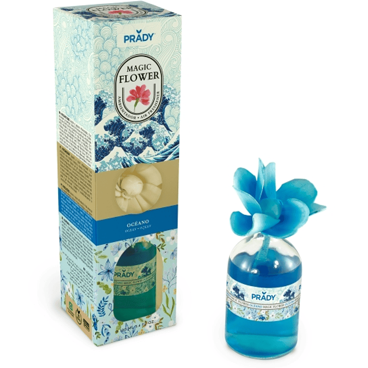 Prady Ambientador Magic Flower Oceano - Frasco de Cristal 100ml 1