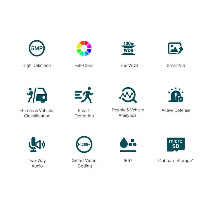 VIGI Cámara IP Bullet C350 5MP Plástico Full-Color 3