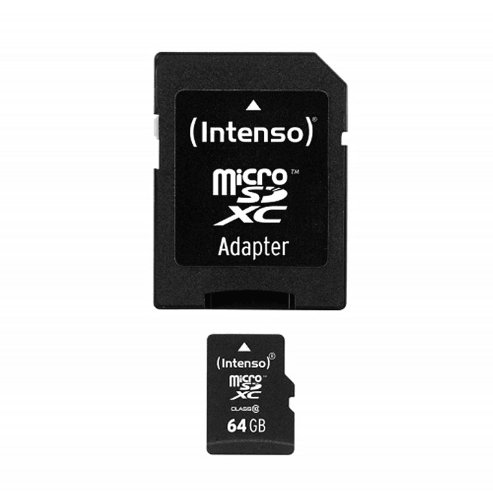 Intenso 3413490 Micro SD clase 10 64GB c/adapt 1