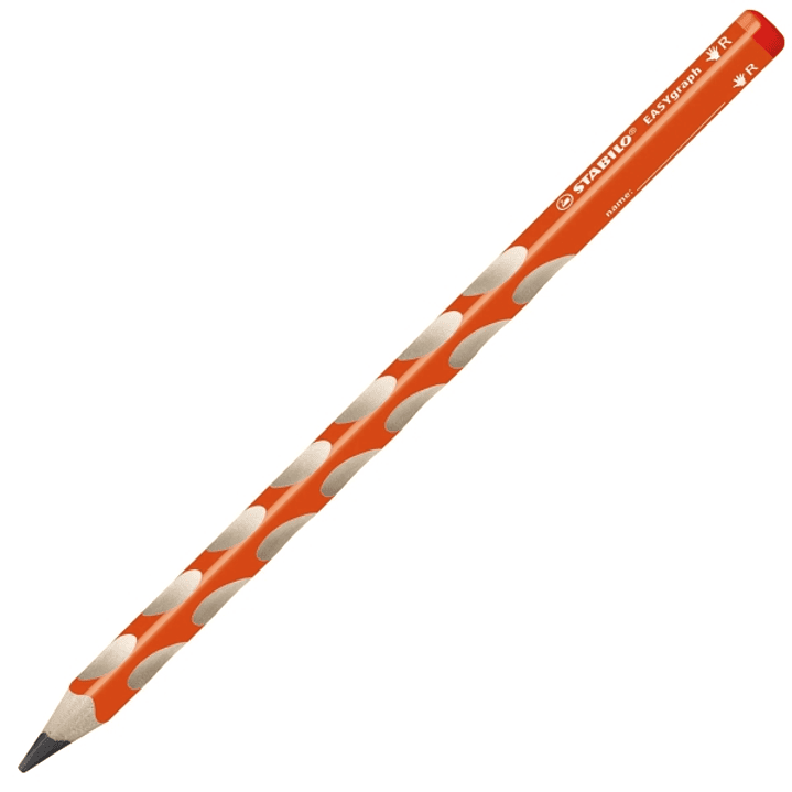 Stabilo Easygraph Lapiz de Grafito - Mina HB de 3.15mm - Diseño Ergonomico - Uso Diestro - Color Naranja 1