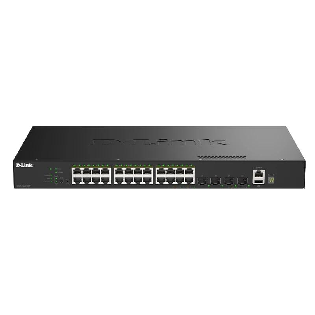 D-Link DGS-1530-28P/E Switch 24xGB PoE 4xSFP+ 370W 1