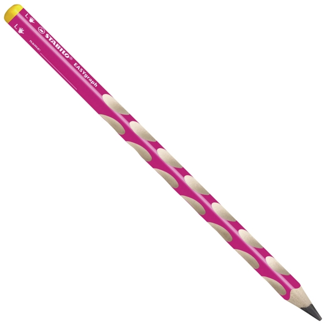 Stabilo Easygraph Lapiz de Grafito - Mina HB de 3.15mm - Diseño Ergonomico - Uso Zurdo - Color Rosa 1
