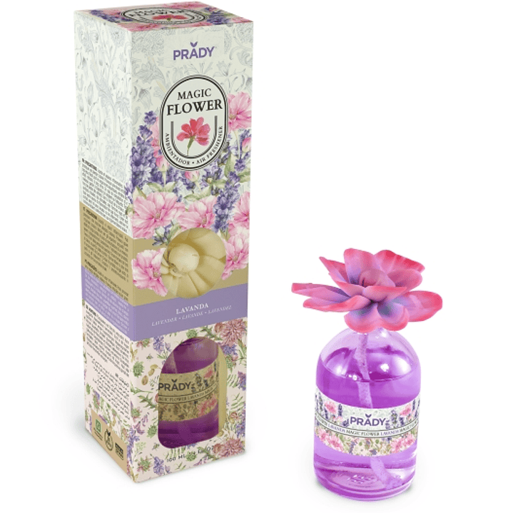Prady Ambientador Magic Flower Lavanda - Frasco de Cristal 100ml 1