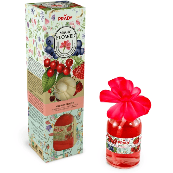 Prady Ambientador Magic Flower Frutos Rojos - Frasco de Cristal 100ml 1