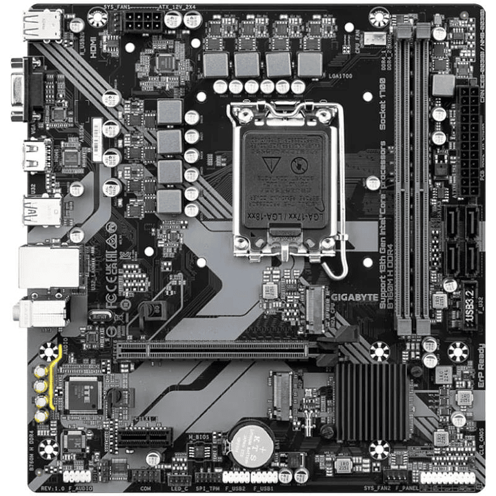 Gigabyte Placa Base B760M H DDR4  mATX LGA1700 2