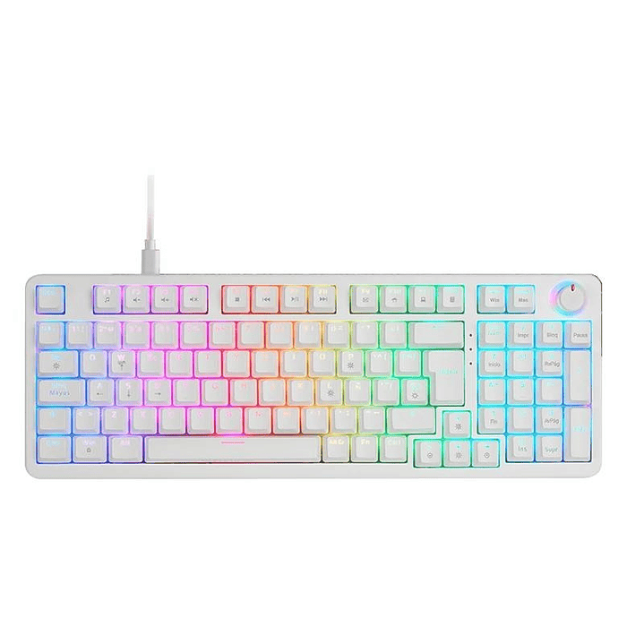 Mars Gaming Tecl. MKPROWYES SilentSwitch RGB White 1