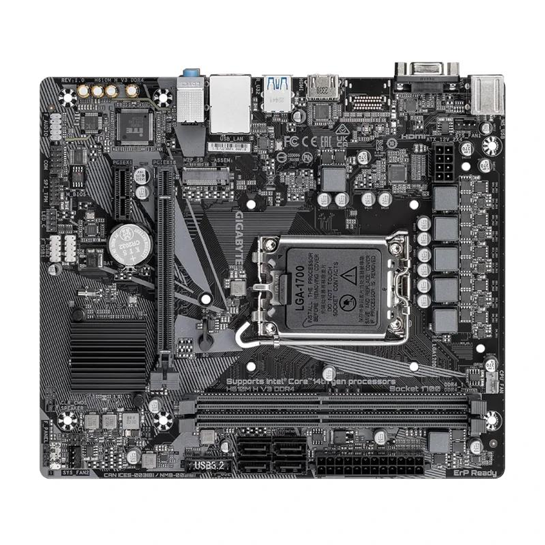 Gigabyte Placa Base H610M H V3 DDR4  mATX 1700 3