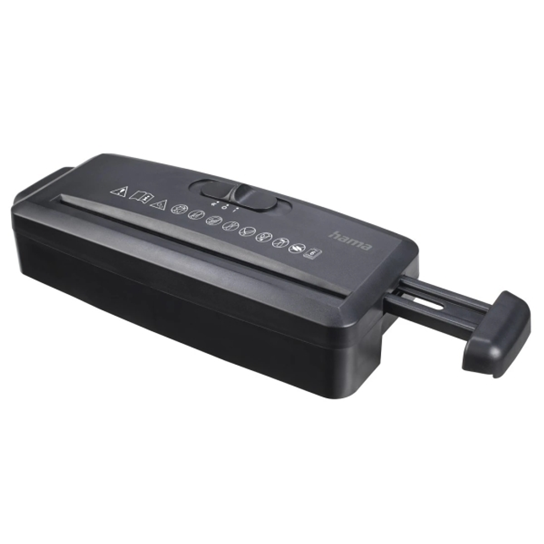 Hama Mini S6 Destructora de Papel Manual - Potencia 184W - Silencioso 72dB - Apagado Automatico - Destruye hasta 6 Hojas - Velocidad 3m/min - Corte en 1