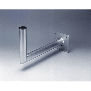 Hama Essential Soporte de Pared para Antena Parabolica - Aluminio - Separacion de 45cm - Diametro 4.8cm - Altura 25cm - Color Plata