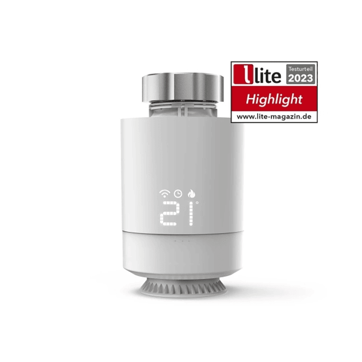 Hama Termostato de Radiador Inteligente - WLAN - Temperatura Regulable - Compatible con Asistente de Voz - Control con App - Color Blanco 1