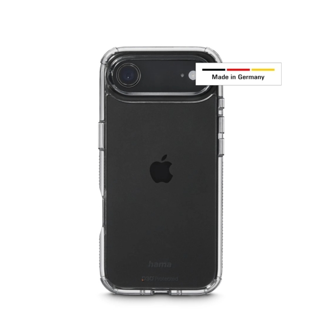 Hama Extreme Protect Funda para iPhone Air - Antideslizante - Policarbonato - Proteccion D3O - Bordes Elevados - Color Transparente 1