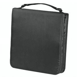 Hama Antistatic Archivador de Nylon para 160 CDs/DVDs - Fundas de Poliester - Proteccion contra Cargas Electrostaticas - 30.4x33.5x6.8cm - Color Negro