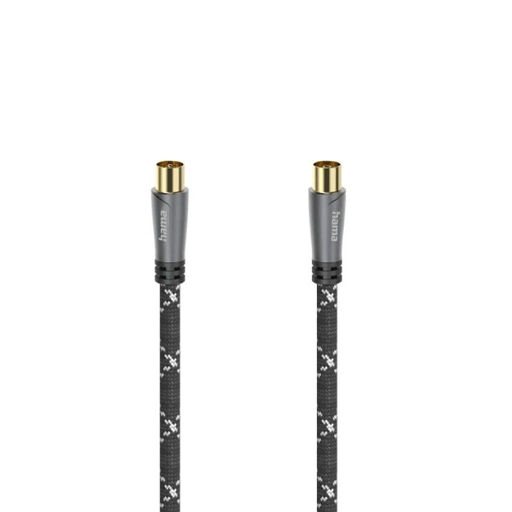 Hama Prime Cable Coaxial de Antena Macho/Hembra - Longitud 1.5m - Terminales Chapados en Oro - Apantallamiento 120dB - Impedancia 75Ohm - Color Negro  1