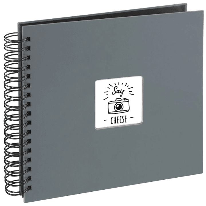 Hama Fine Art Album de Fotos con Espiral - 50 Paginas Negras - 28x24cm - Color Gris 1