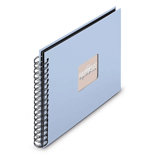 Hama Fine Art Album de Fotos con Espiral - 50 Paginas Negras - Tapa de Papel - 28x24cm - Color Azul