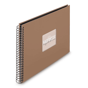 Hama Fine Art Album de Fotos con Espiral - 50 Paginas Negras - Tapa de Papel - 36x32cm - Color Marron