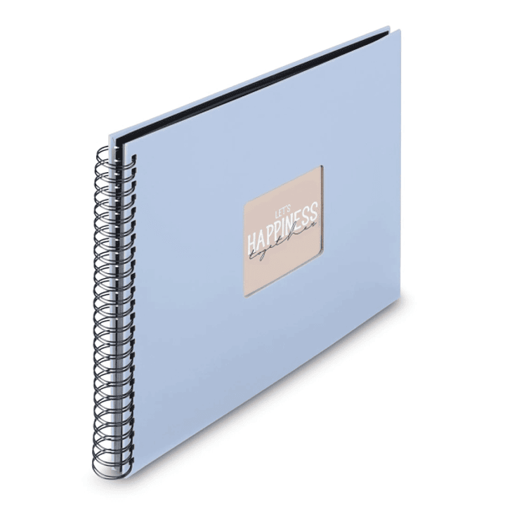 Hama Fine Art Album de Fotos con Espiral - 50 Paginas Negras - Tapa de Papel - 36x32cm - Color Azul 1