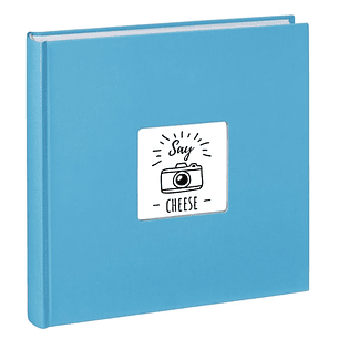 Hama Fine Art Album de Fotos - 100 Paginas Blancas - Tapa de Papel con Textura - 30x30cm - Color Azul