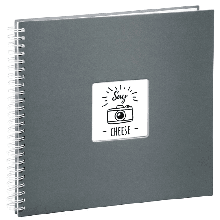 Hama Fine Art Album de Fotos con Espiral - 50 Paginas Blancas - Tapa de Papel - 36x32cm - Color Gris 1
