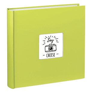Hama Fine Art Album de Fotos - 100 Paginas Blancas - Tapa de Papel con Textura - 30x30cm - Color Verde Lima