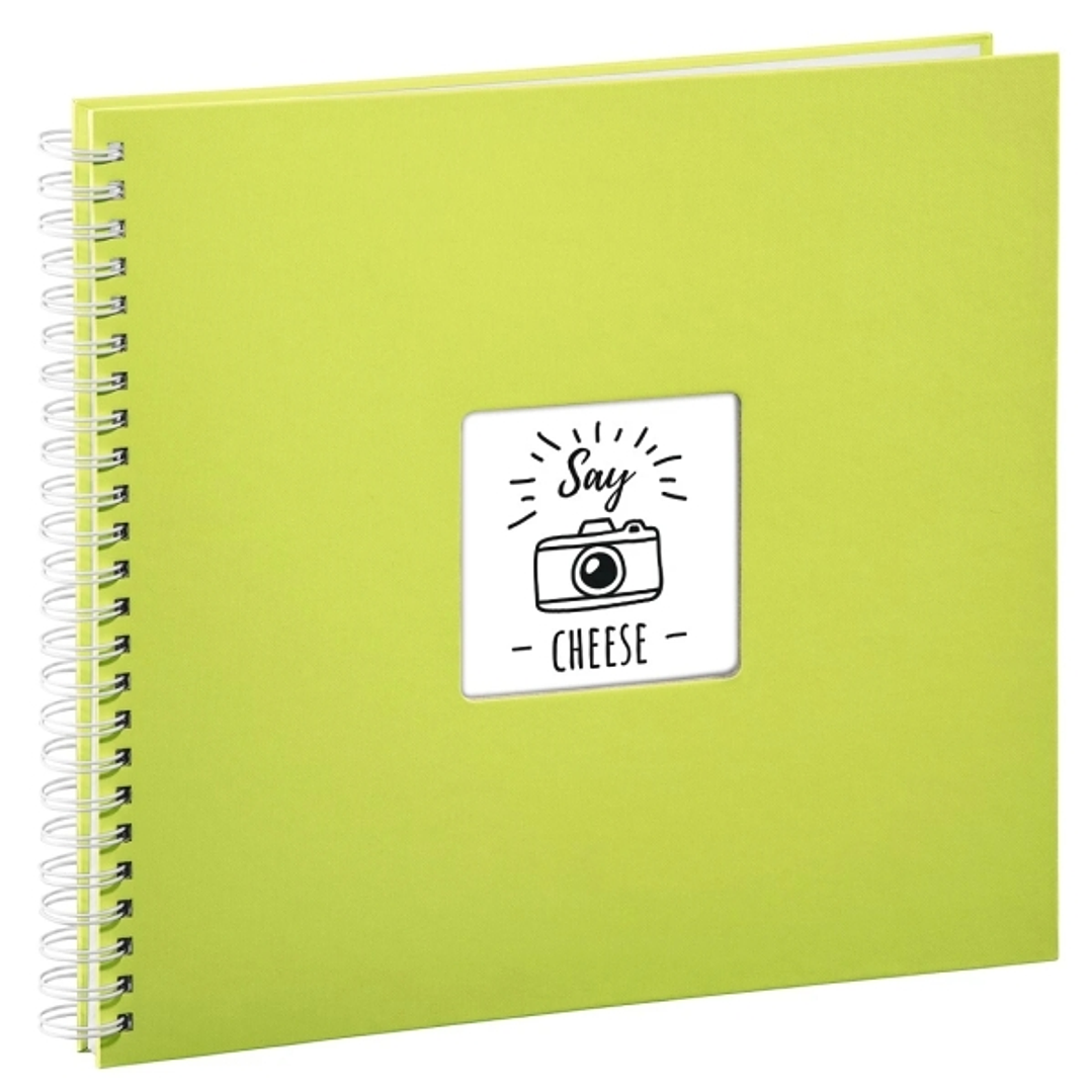 Hama Fine Art Album de Fotos con Espiral - 50 Paginas Blancas - Tapa de Papel - 36x32cm - Color Verde Lima 1