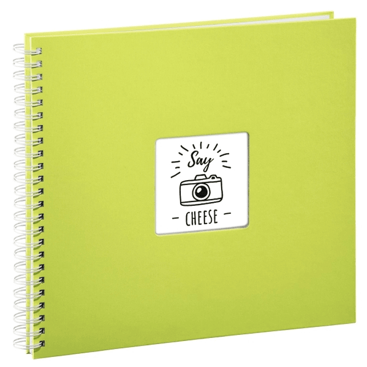 Hama Fine Art Album de Fotos con Espiral - 50 Paginas Blancas - Tapa de Papel - 36x32cm - Color Verde Lima 1