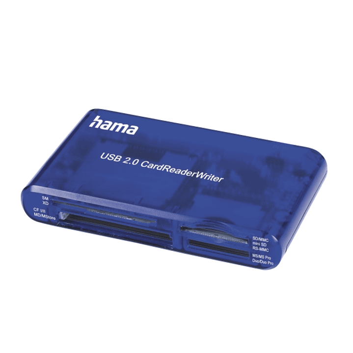 Hama Lector de Tarjetas - Conexion con USB-A - CompactFlash - Compatible con SD - Tarjeta xd - 57x97x17mm - Color Azul 1