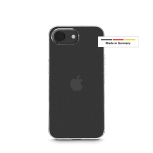 Hama Always Clear Funda para iPhone 16E - Antideslizante - Poliuretano Termoplastico - Bordes Elevados - Color Transparente