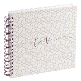 Hama Romance Album de Fotos con Espiral - 40 Paginas Blancas - Tapa Plastificada - 28x24cm - Multicolor