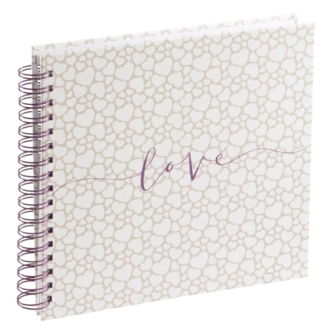 Hama Romance Album de Fotos con Espiral - 40 Paginas Blancas - Tapa Plastificada - 28x24cm - Multicolor 1