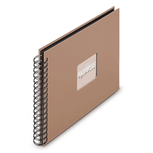 Hama Fine Art Album de Fotos con Espiral - 50 Paginas Negras - Tapa de Papel - 28x24cm - Color Marron