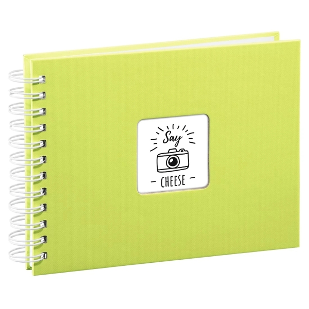 Hama Fine Art Album de Fotos con Espiral - 50 Paginas Blancas - Tapa de Papel - 24x17cm - Color Verde Lima 1