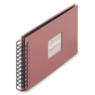 Hama Fine Art Album de Fotos con Espiral - 50 Paginas Negras - Tapa de Papel - 24x17cm - Color Rojo