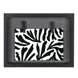 Hama Muro Marco de Fotos con Cordon - Madera MDF - 21.5x16.5x3.2cm - Color Negro