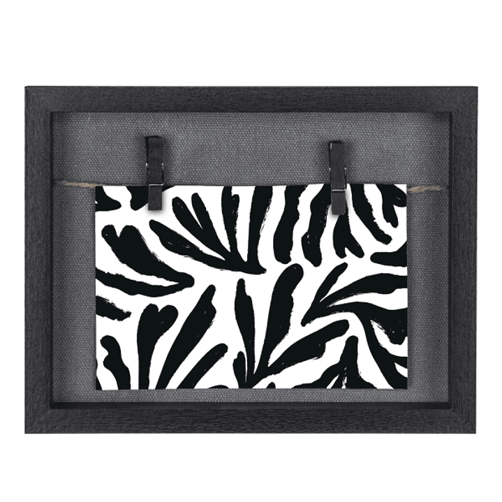 Hama Muro Marco de Fotos con Cordon - Madera MDF - 21.5x16.5x3.2cm - Color Negro 1