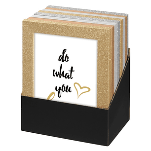 Hama Glitter Expositor con 8 Marcos de Fotos 13x18cm - Formato Retrato - Madera MDF - 16x21x1.3cm - Colores Surtidos