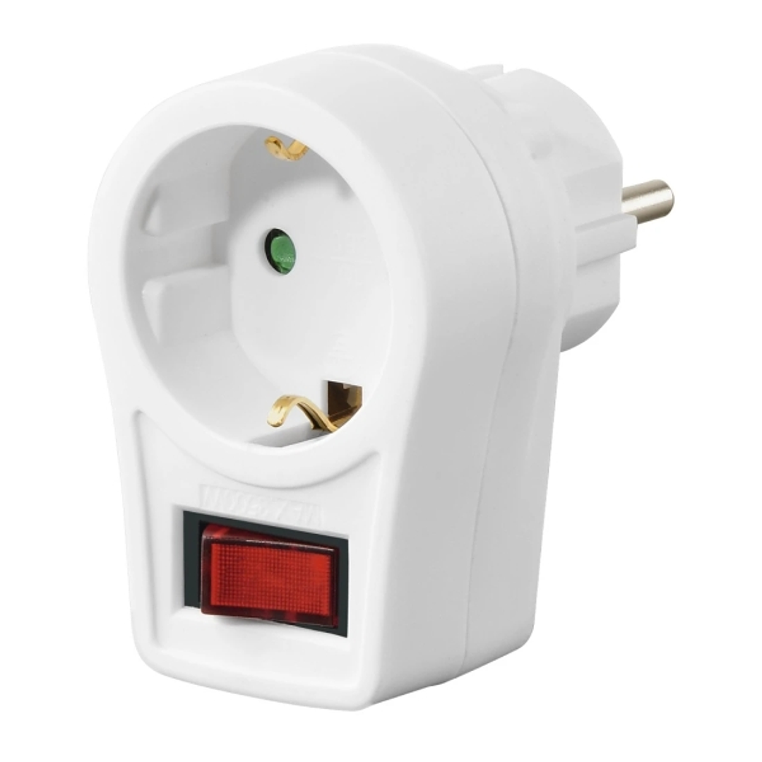 Hama Apatador de Enchufe con Interruptor - Potencia Maxima 3680W - Color Blanco 1