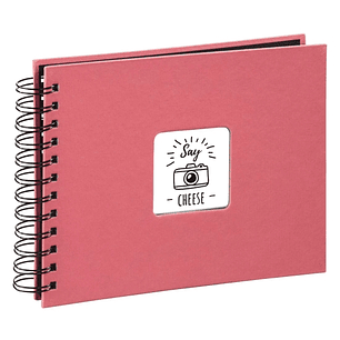 Hama Fine Art Album de Fotos con Espiral - 50 Paginas Negras - 24x17cm - Color Rosa