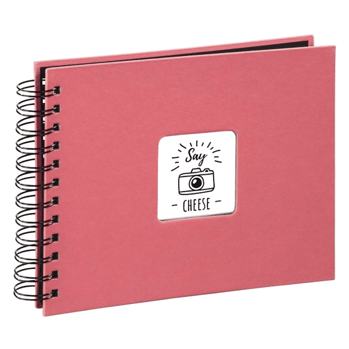 Hama Fine Art Album de Fotos con Espiral - 50 Paginas Negras - 24x17cm - Color Rosa 1