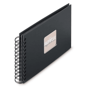 Hama Fine Art Album de Fotos con Espiral - 50 Paginas Negras - Tapa de Papel - 24x17cm - Color Negro