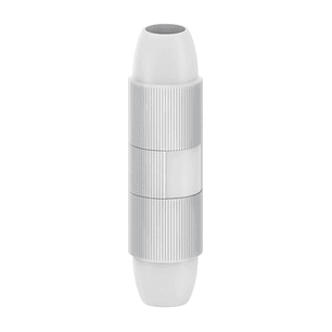 Hama Essential Empalme Coaxial con Bloqueo - Fijacion con Tornillo - Apto para Cables entre 5 y 7mm - Color Blanco