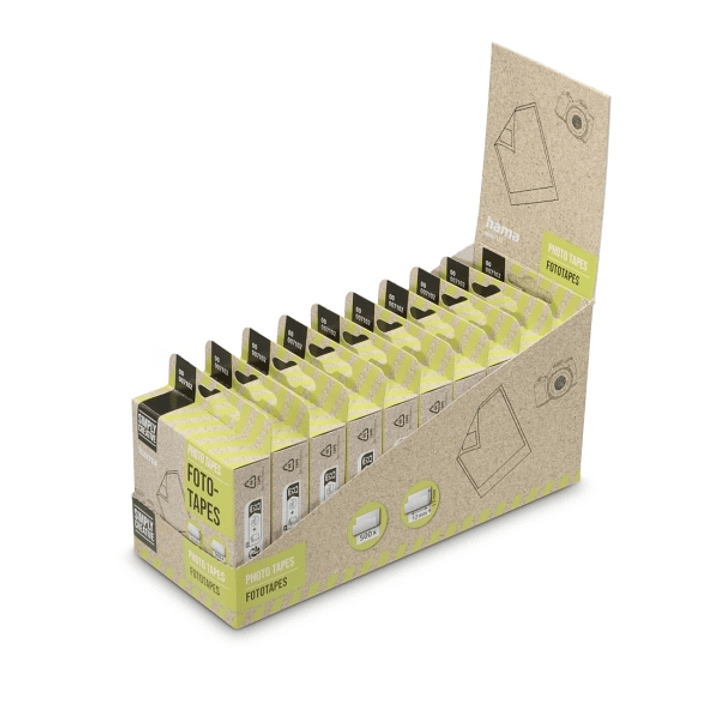 Hama Expositor con 10 Packs de 500 Adhesivos de Doble Cara - Ideal para Fotos - 12x13mm - Colores Surtidos 1