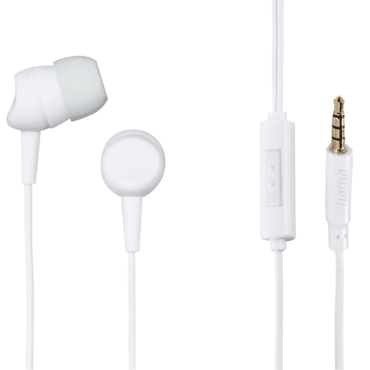 Hama Kooky Auriculares con Microfono - Cable 1.2m - Jack 3.5mm - Color Blanco 1