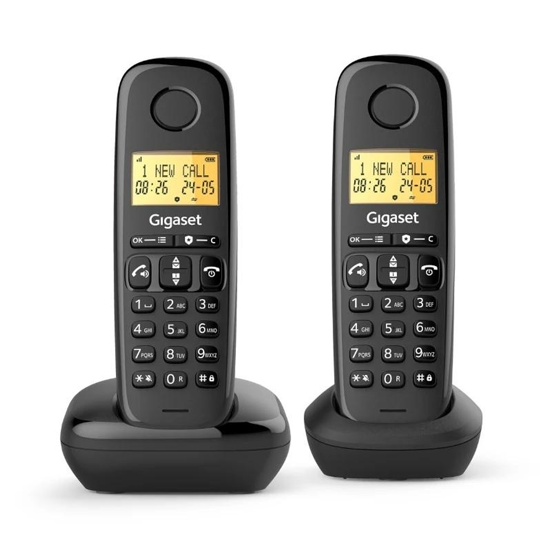 Gigaset Basic 100 Inalámbrico DECT Negro Duo 1