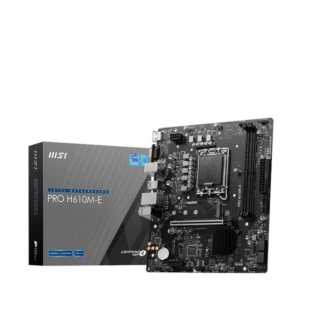 MSI Placa Base PRO H610M-E DDR5 mATX 1700 1