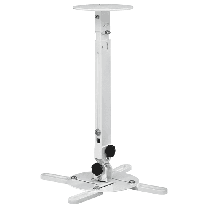 Hama Soporte de Techo para Proyector - Soporta hasta 15kg - Altura Ajustable entre 13 y 63.5cm - Giratorio 360º - Acero - Color Blanco 1