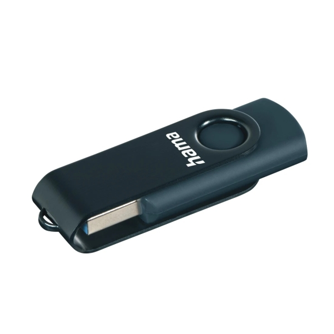 Hama Rotate Memoria Pendrive USB 3.0 - 256GB de Capacidad - 90Mb/s de Transferencia - Tapa Giratoria - Color Azul Oscuro 1